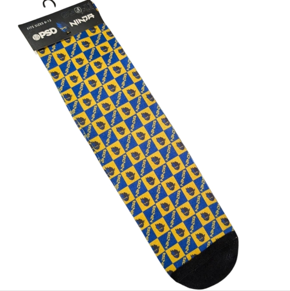 Ninja Crew Socks - Blue and Yellow